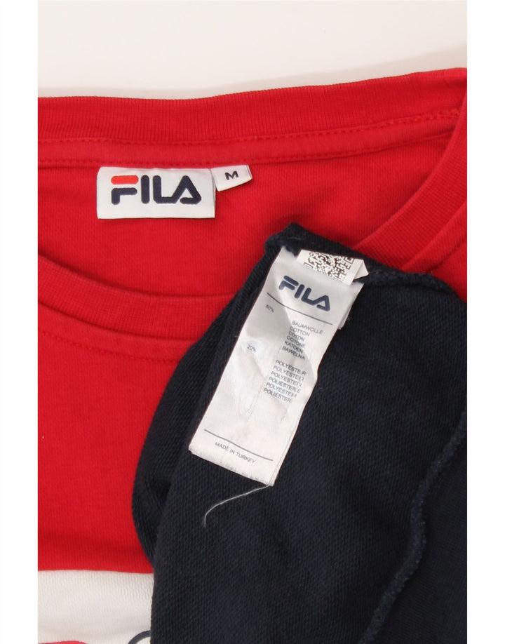 Fila Dame Sweatshirt Jumper UK 14 Medium Flerfarvet Colourblock