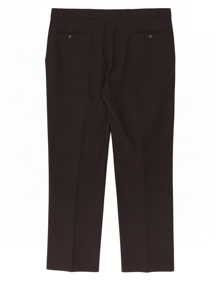 Marks & Spencer Straight Suit Bukser til mænd W40 L31 Sort uld