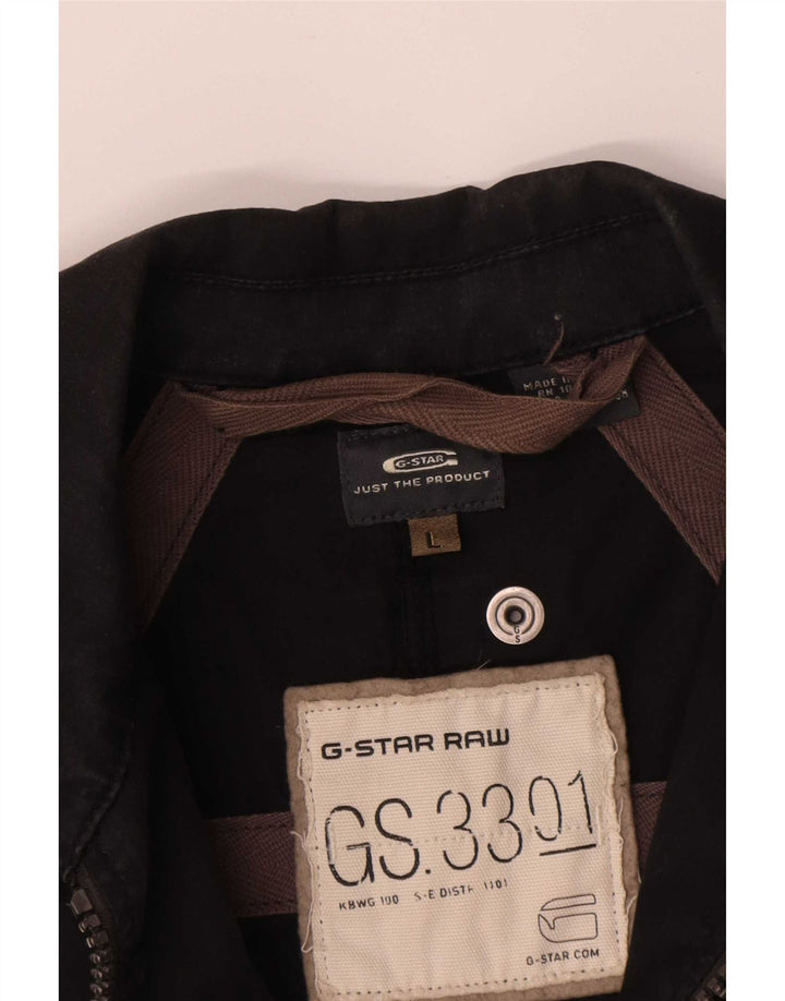 G-Star Herre Utility Jacket UK 40 Large Black Cotton