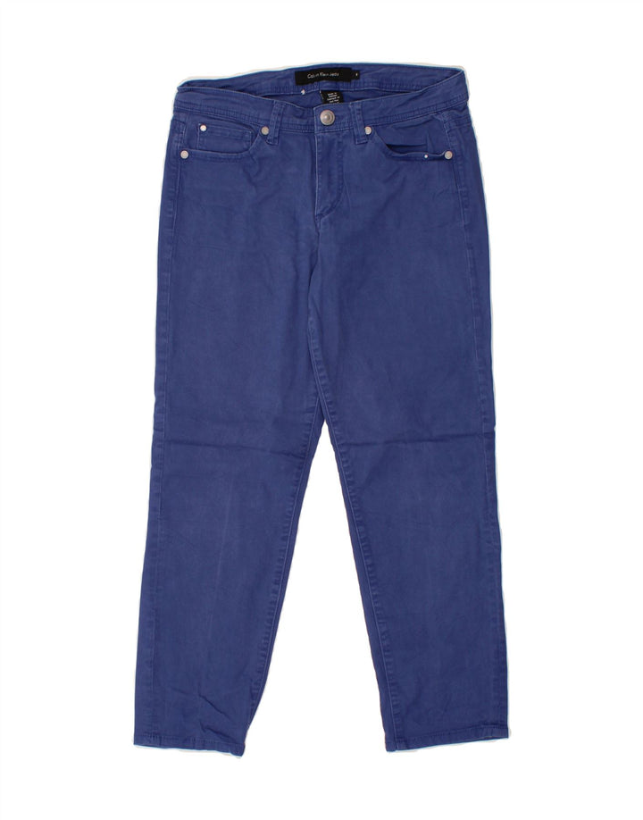 CALVIN KLEIN Womens Straight Casual Trousers US 8 Medium W30 L26 Blue Vintage Calvin Klein and Second-Hand Calvin Klein from Messina Hembry 