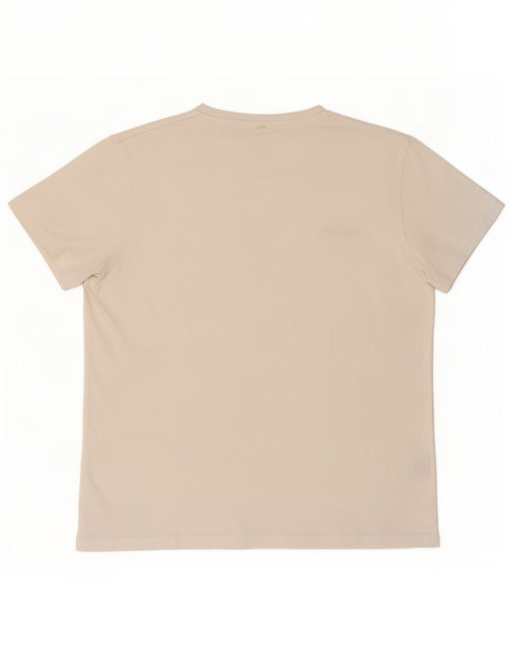 Pierre Cardin Herre T-Shirt Top Medium Hvid Bomuld