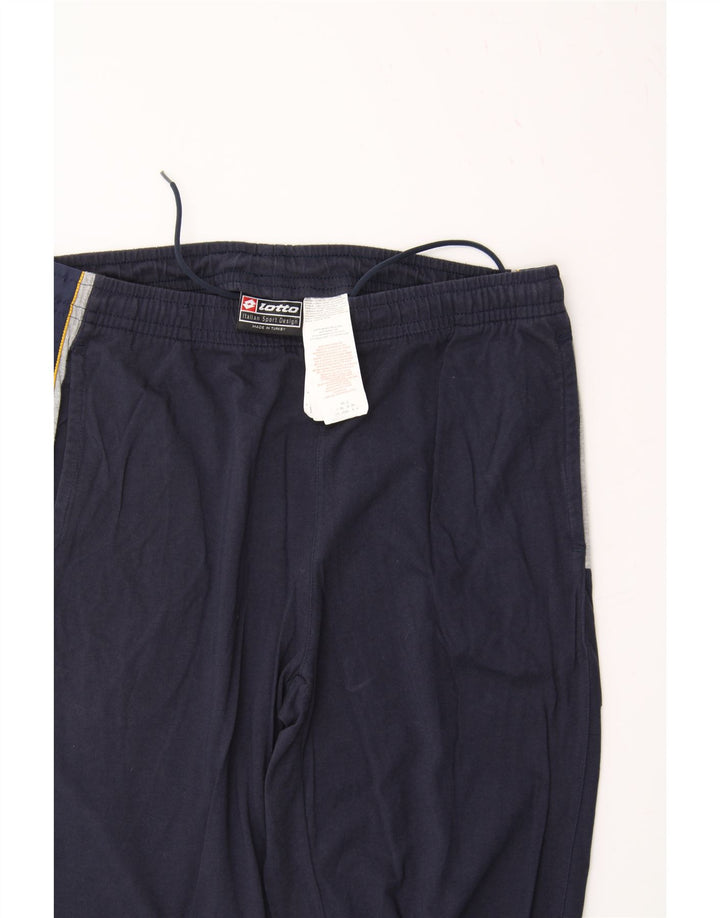 LOTTO Mens Tracksuit Trousers Large Navy Blue Cotton Vintage Lotto and Second-Hand Lotto from Messina Hembry 