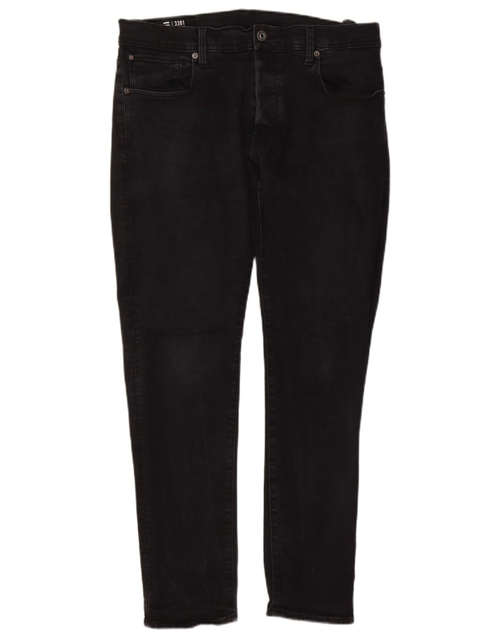 G-Star Herre 3301 Slim Jeans W36 L32 Sort Bomuld