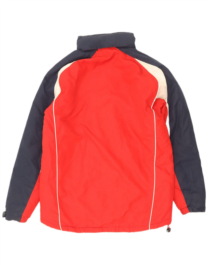 Asics Herre Graphic Windbreaker Jacket UK 40 Large Red Colourblock Polyester