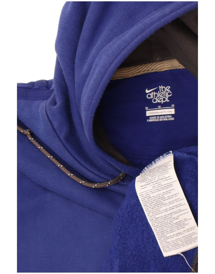 Nike Herre grafisk hættetrøje Jumper Medium Blue Colourblock Bomuld