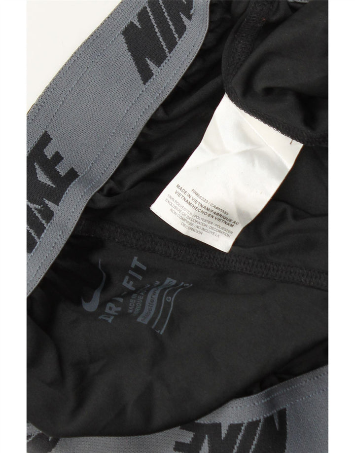 Nike Herre Dri Fit grafiske sportsshorts store sorte polyester