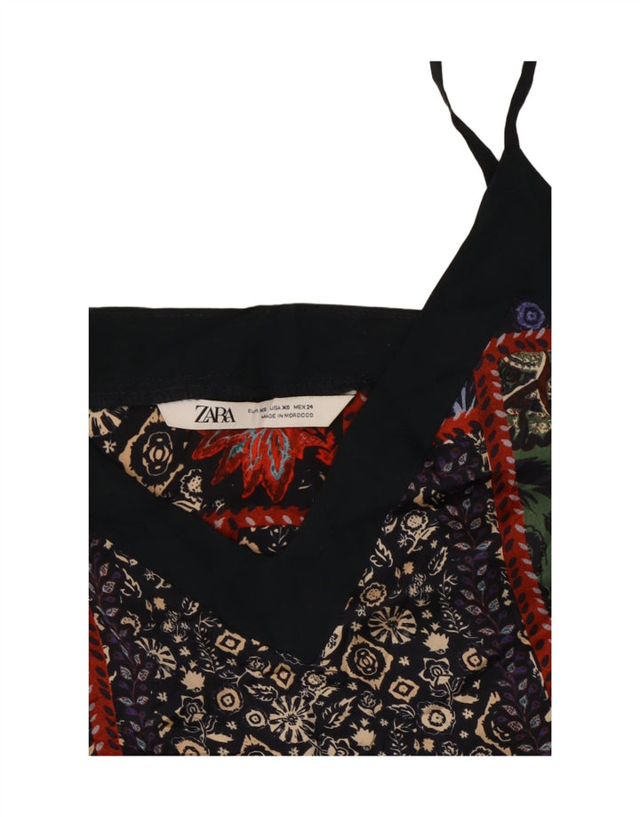 Zara Dame Cami Top UK 6 XS Multicolored Floral