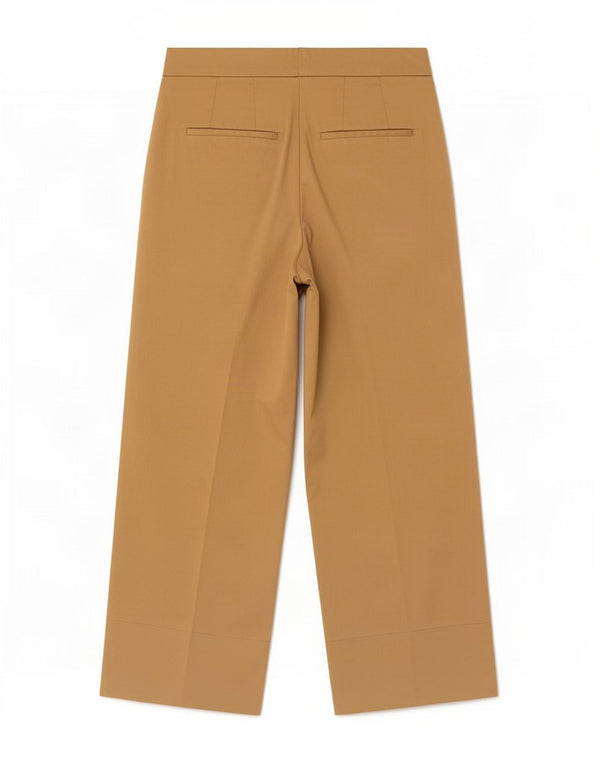 Massimo Dutti, højtaljede cropped bukser til kvinder EU 40 Medium W30 L25 Beige