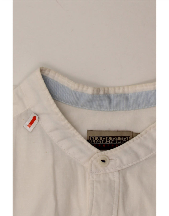 NAPAPIJRI Herre Geographic Regular Fit skjorte Medium hvid bomuld