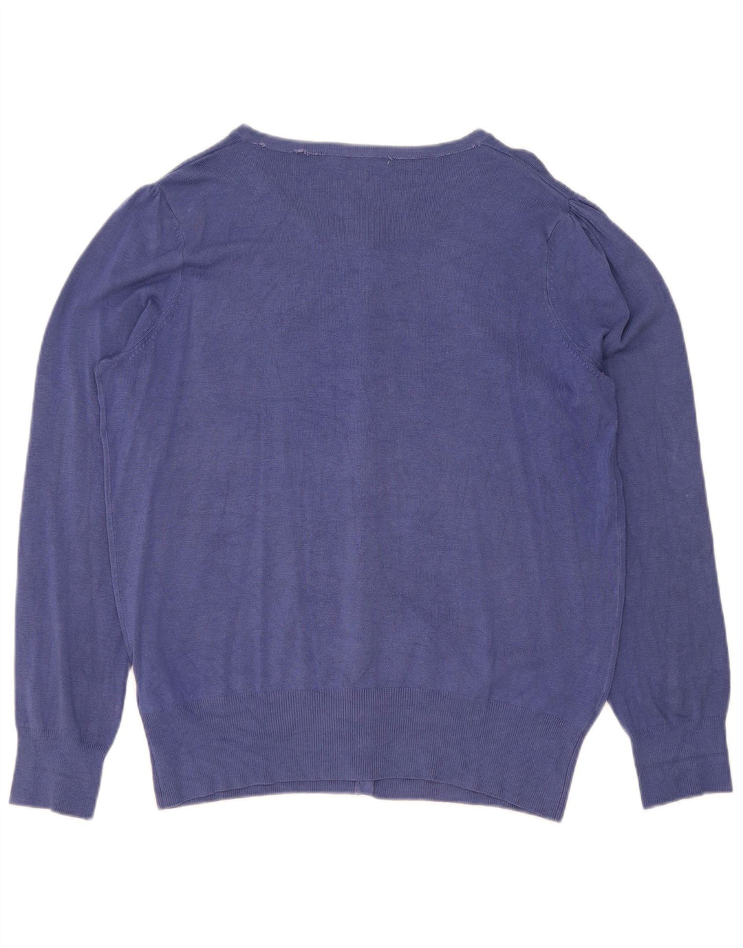 Marks & Spencer Dame Cardigan Sweater UK 16 Large Blue Viscose