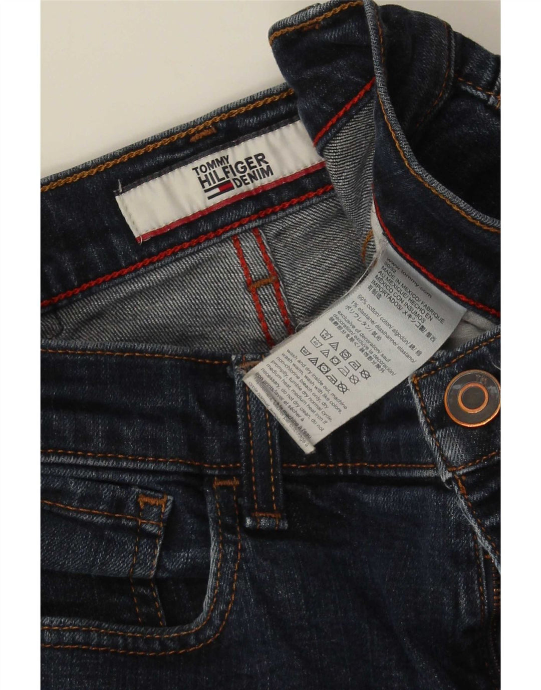 Tommy Hilfiger Herre Slim Jeans W30 L32 Blå Bomuld