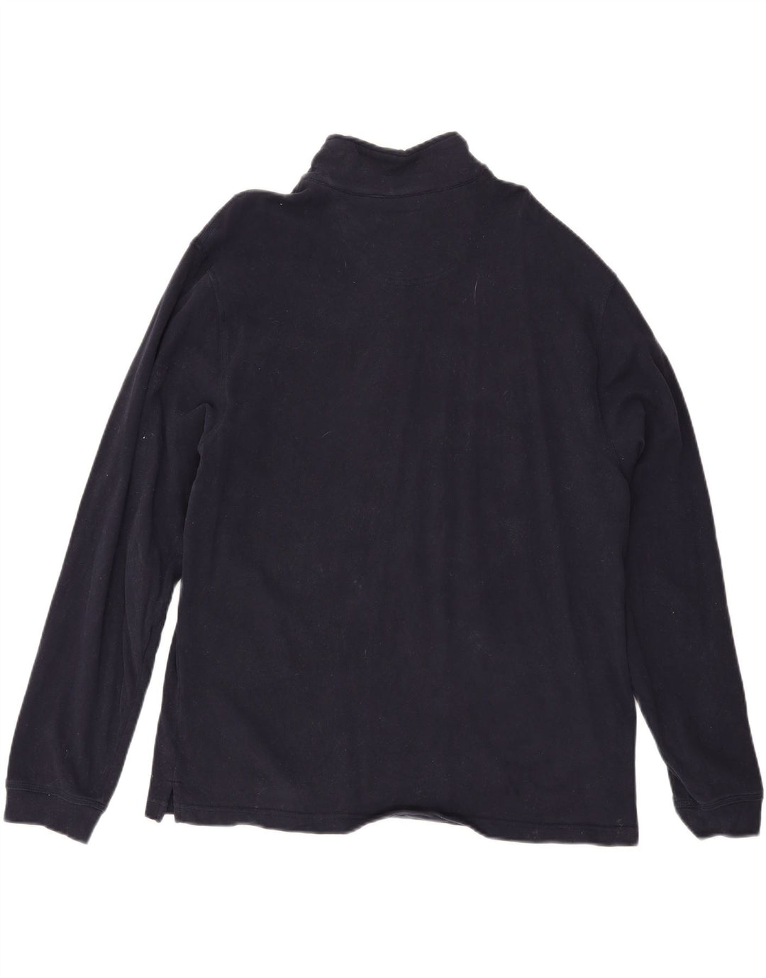 IZOD Mens Zip Neck Sweatshirt Jumper XL Navy Blue Cotton Vintage Izod and Second-Hand Izod from Messina Hembry 
