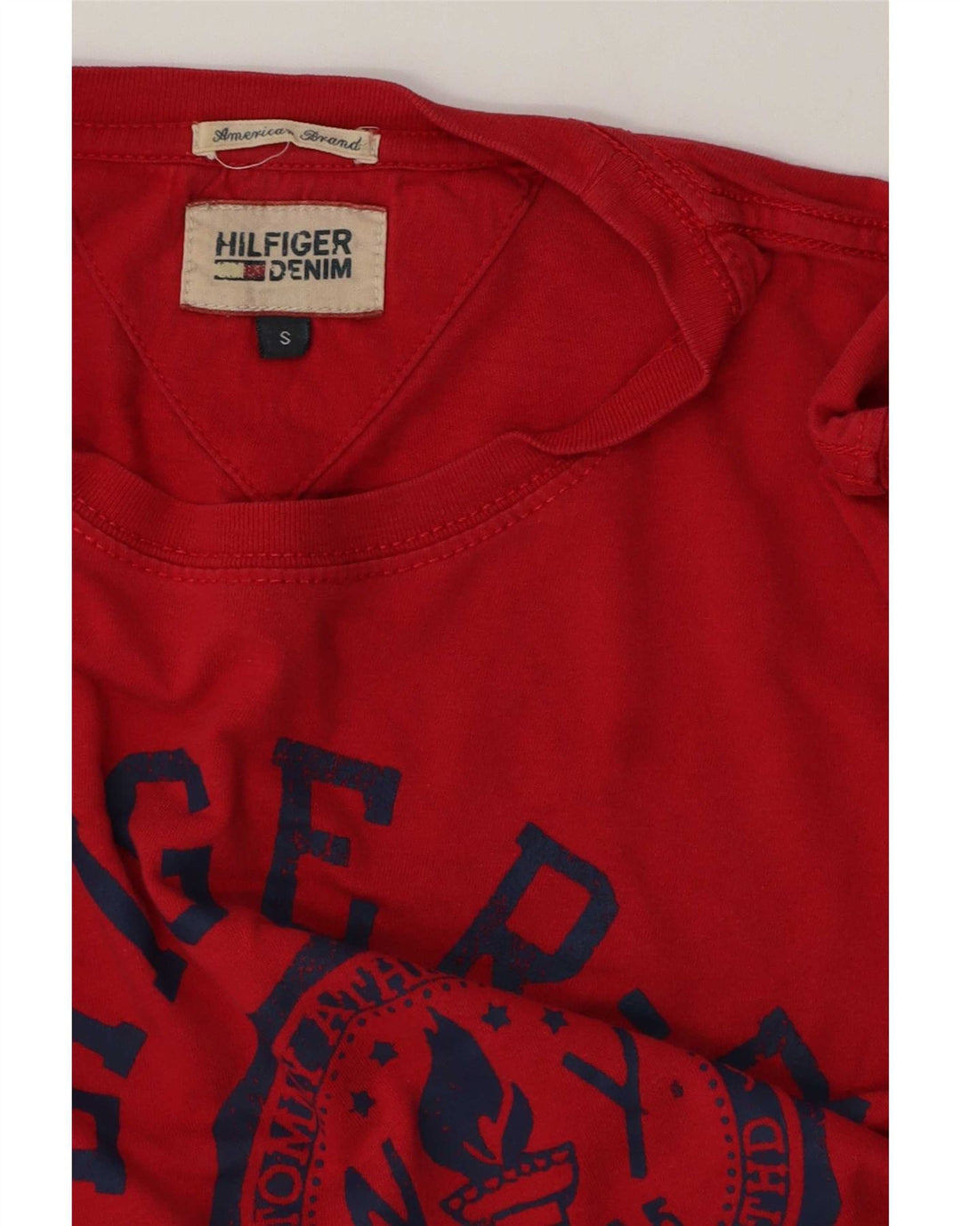 Tommy Hilfiger Herre grafisk T-shirt Top Lille rød bomuld