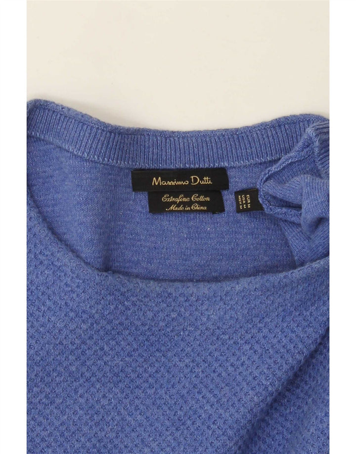 Massimo Dutti Herre Crew Neck Jumper Sweater Medium Blue