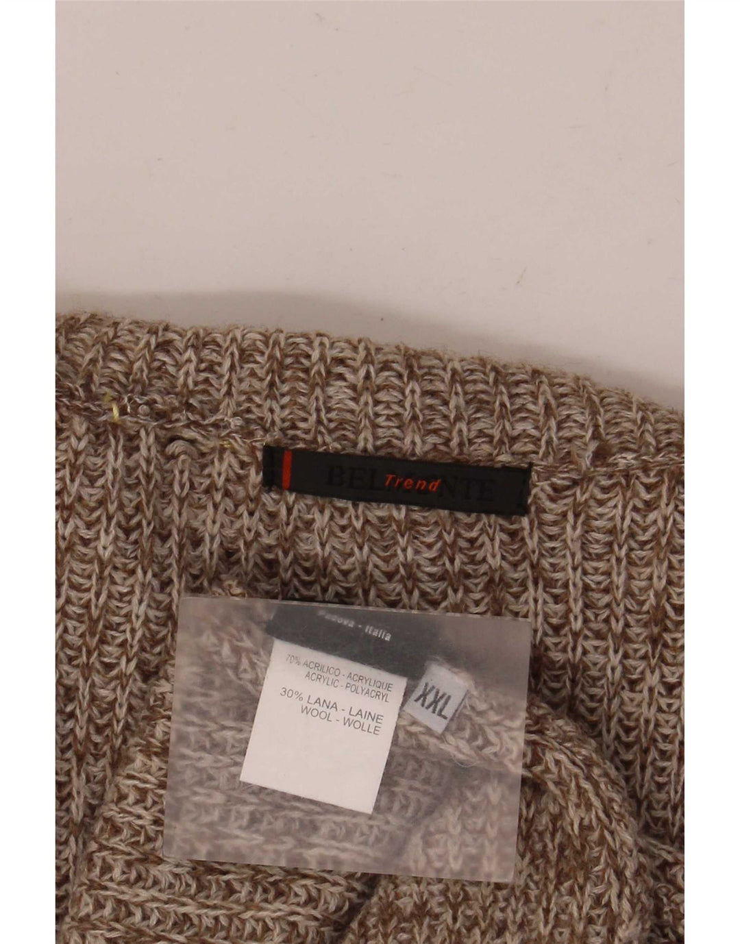 Belmonte Herre Cardigan Sweater 2XL Brun Flecked Acryl