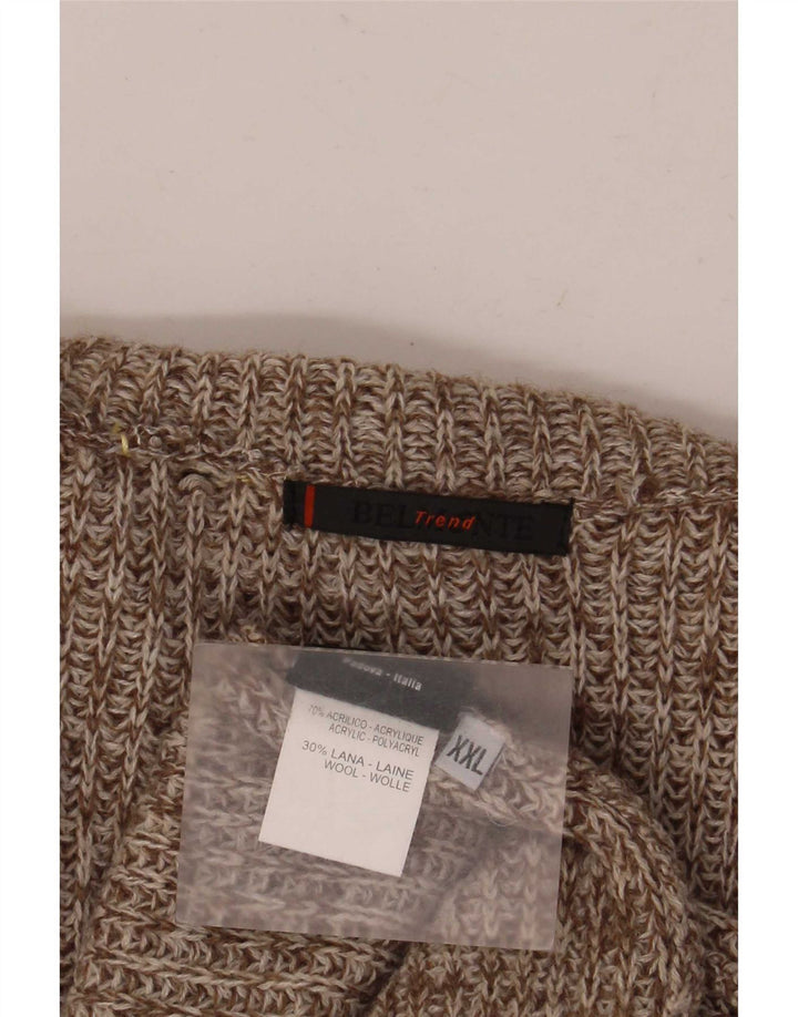 Belmonte Herre Cardigan Sweater 2XL Brun Flecked Acryl