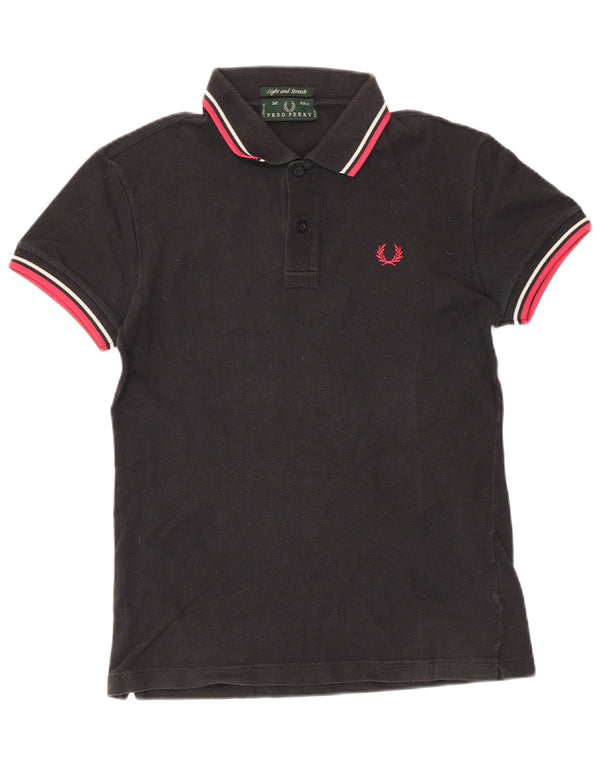 Fred Perry Herre lys og stræk poloshirt XS sort bomuld