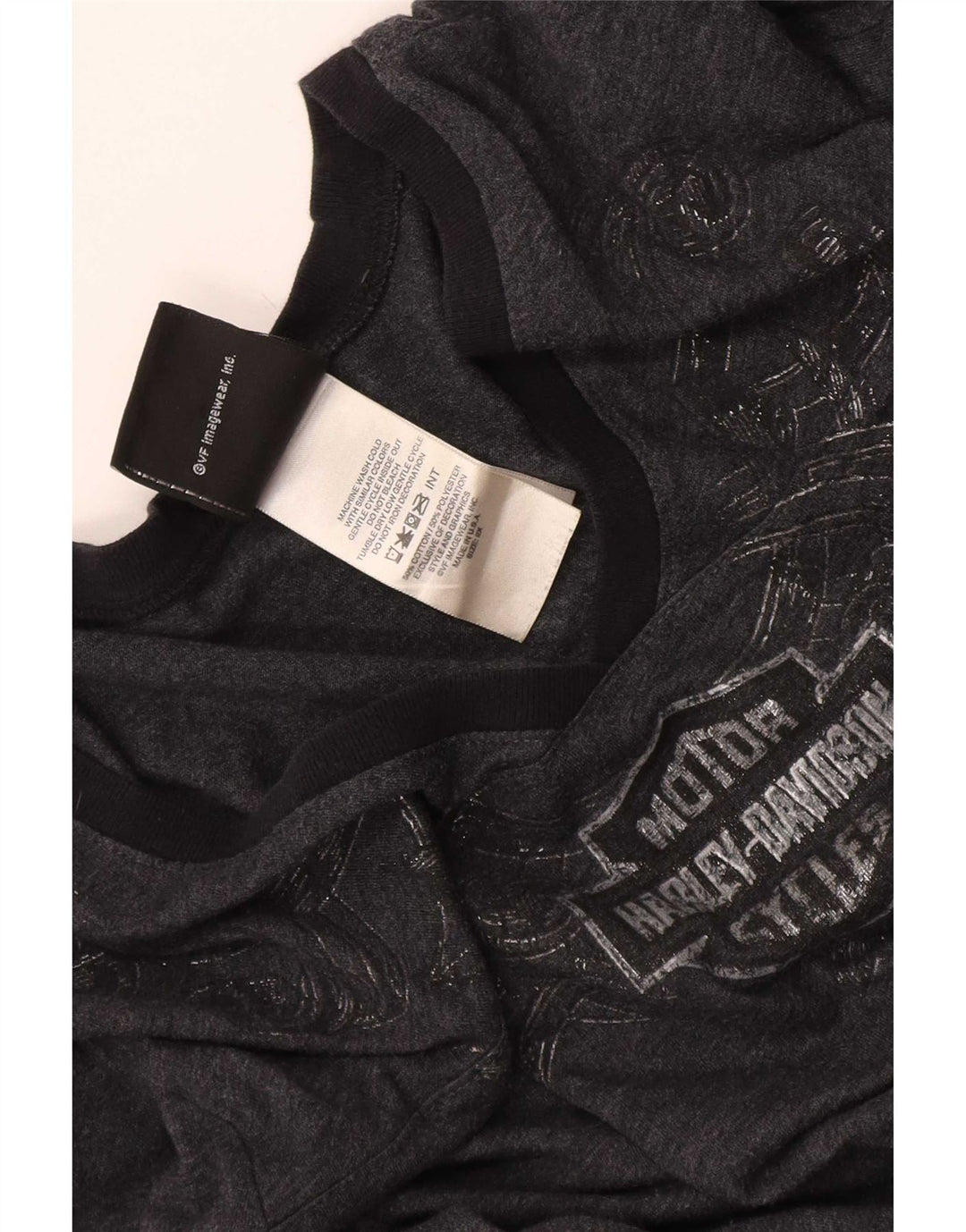 Harley Davidson Dame Top Langærmet UK 20 2XL Grå Bomuld