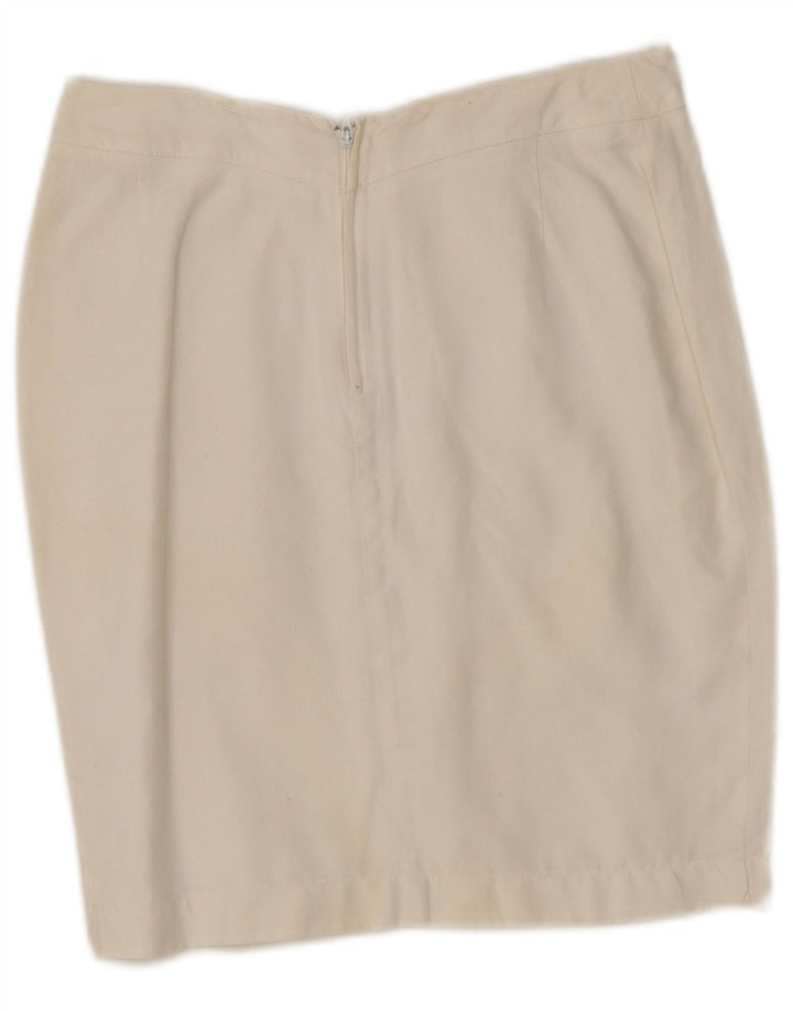 Byblos Dame Pencil Skirt IT 40 Small W28 White Linen