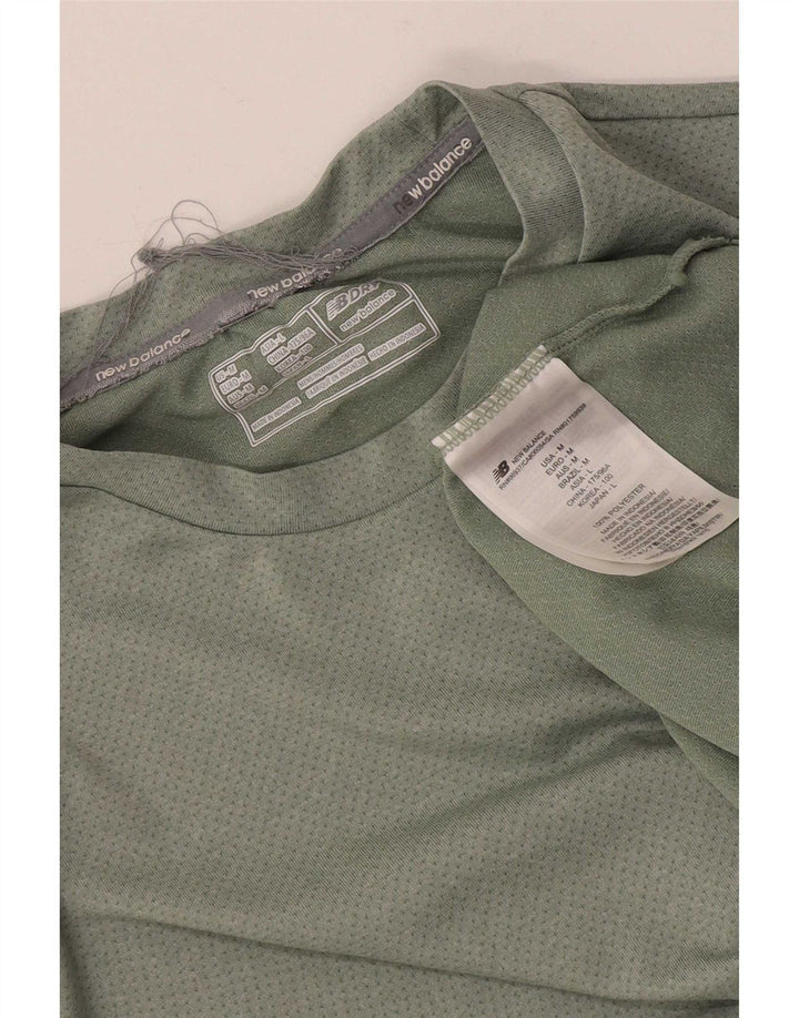 New Balance Herre T-Shirt Top Medium Grøn Polyester