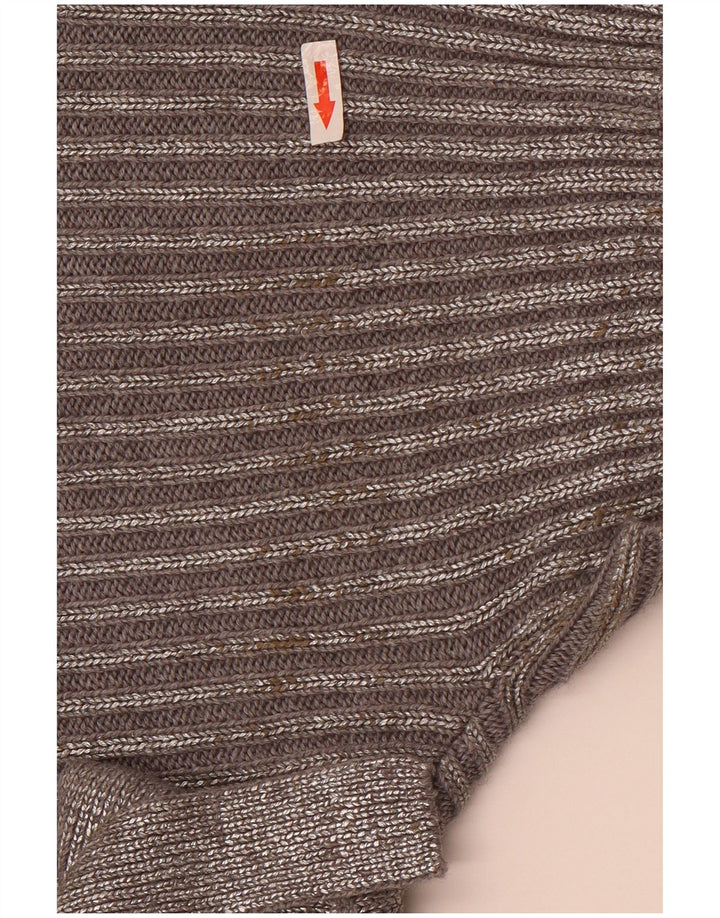 Massimo Dutti Dame Kortærmet Cardigan Sweater UK 12 Medium Grey