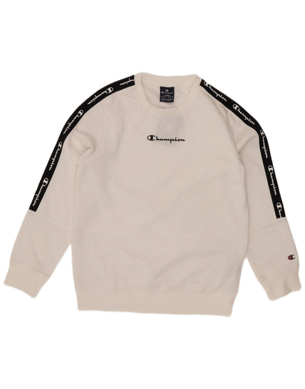 Champion Boys Grafisk Sweatshirt Jumper 11-12 år Stor hvid farveblok