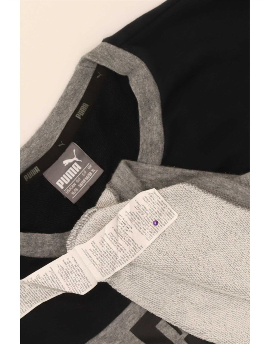 Puma Herre Grafisk Sweatshirt Jumper XL Grå Colourblock Bomuld