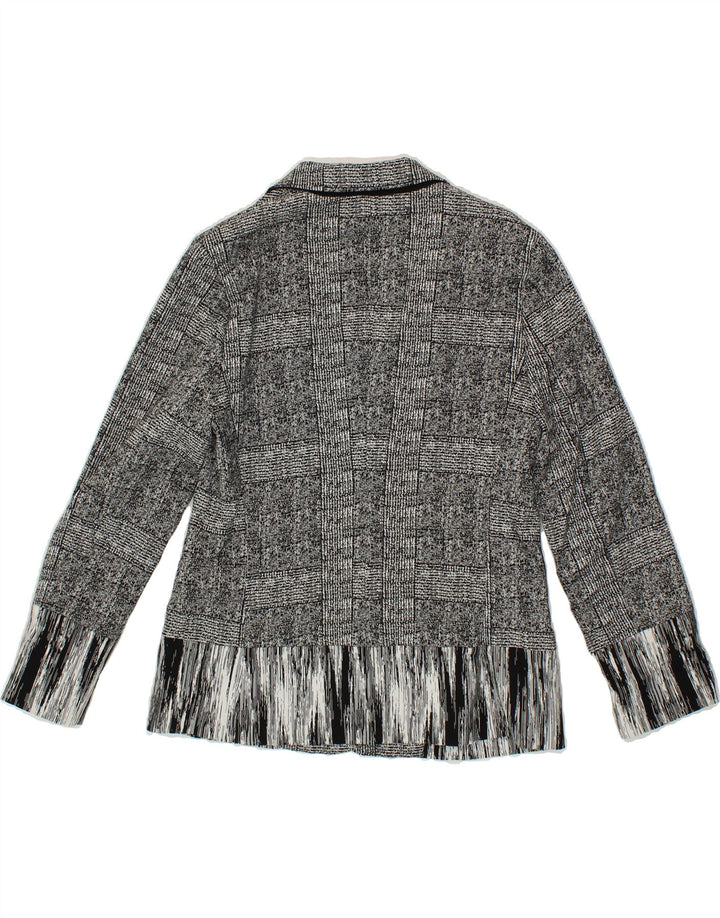 DESIGUAL Womens 1 Button Blazer Jacket EU 40 Medium Grey Check Polyester Vintage Desigual and Second-Hand Desigual from Messina Hembry 