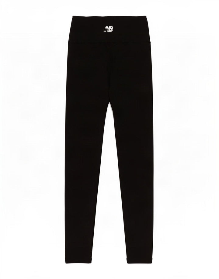 New Balance Womens Crop Leggings UK 12 Medium Black Polyester