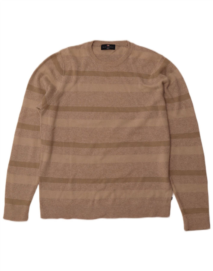 Marks & Spencer Herre sweater med rund hals, medium beige bomuld