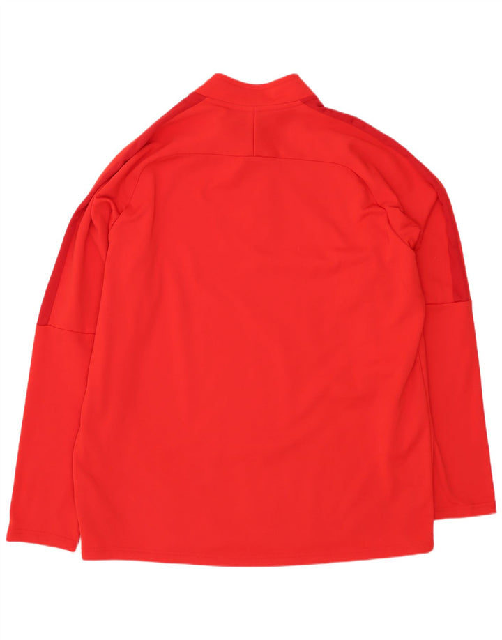 Nike Herre Dri Fit Pullover med lynlås-hals træningsdragt Top XL Rød Polyester