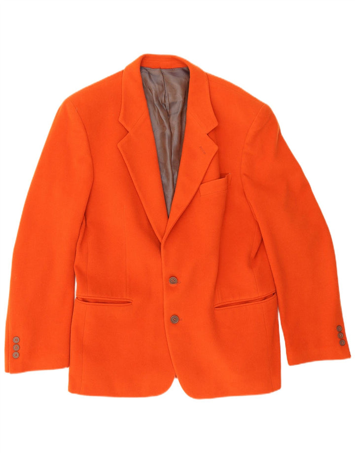 Oil Company Herre 2-knaps blazerjakke IT 48 Medium Orange Uld