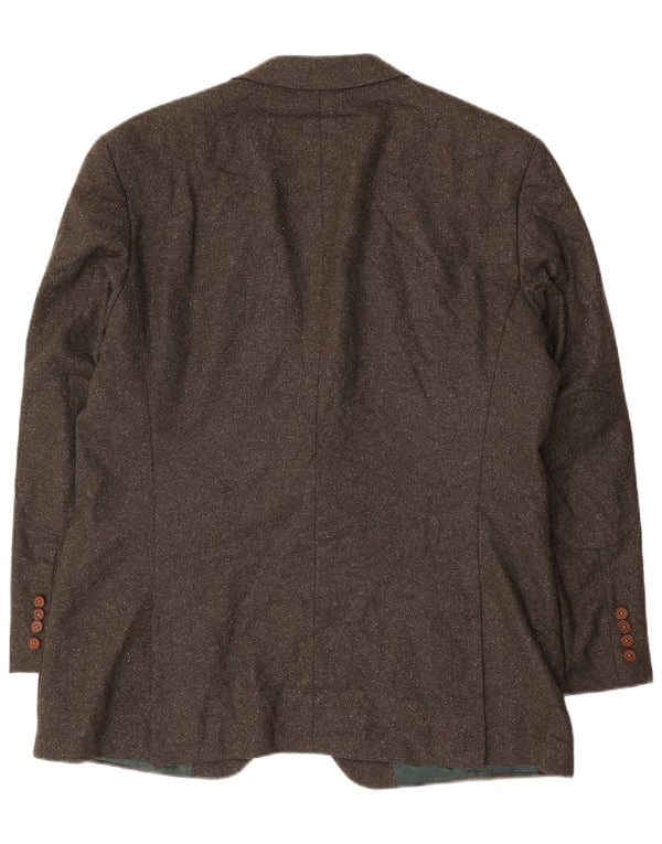 Tommy Hilfiger Herre skræddersyet 2-knaps blazerjakke EU 56 3XL Khaki Flecked
