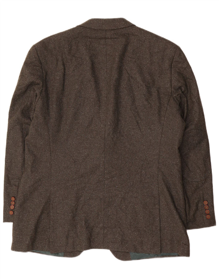 Tommy Hilfiger Herre skræddersyet 2-knaps blazerjakke EU 56 3XL Khaki Flecked
