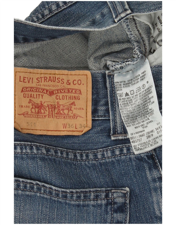 Levi's Dame 511 Slim Jeans W36 L27 Blå Bomuld
