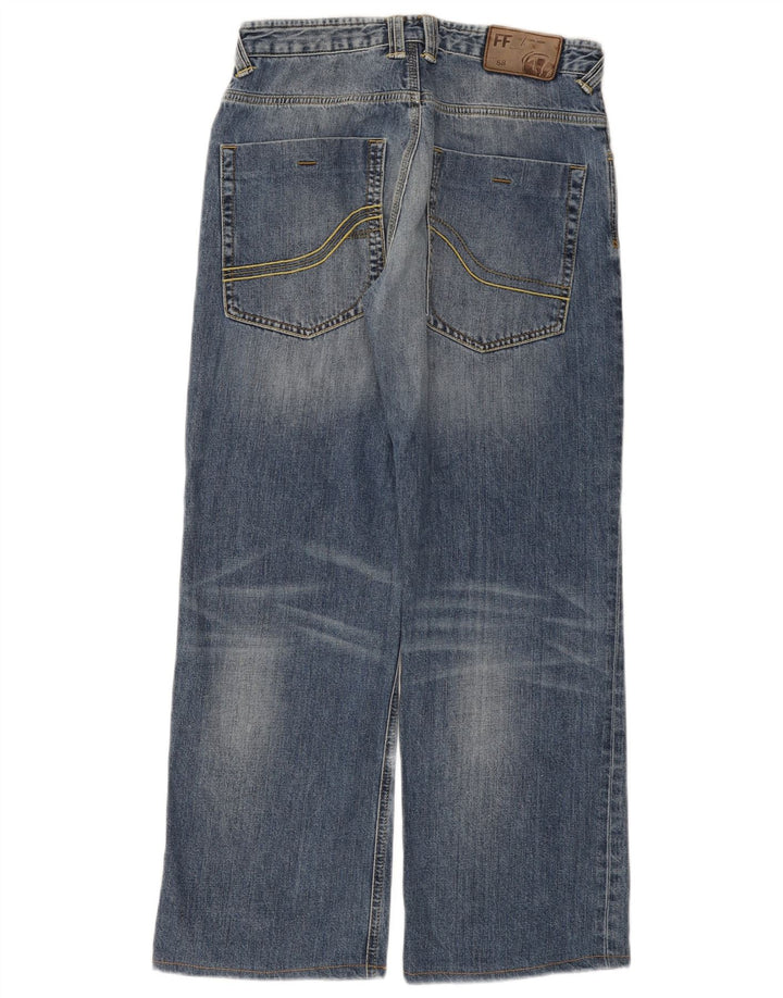Fat Face Herre Jeans med brede ben W30 L29 Blå Bomuld
