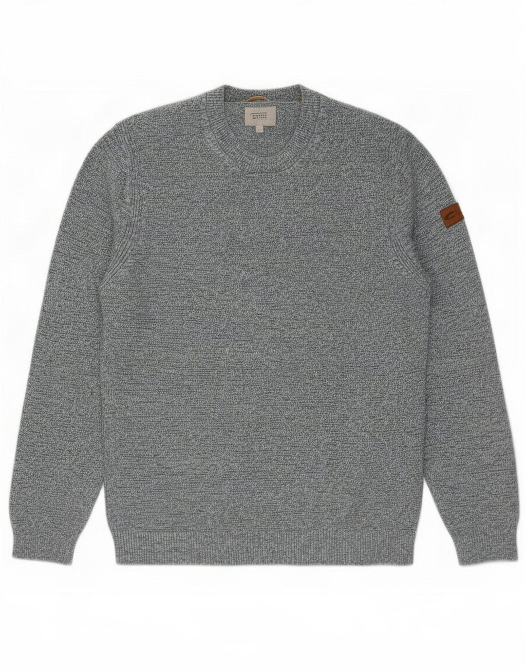 Camel Active Herre Crew Neck Jumper Sweater Large Blue Flecked Bomuld