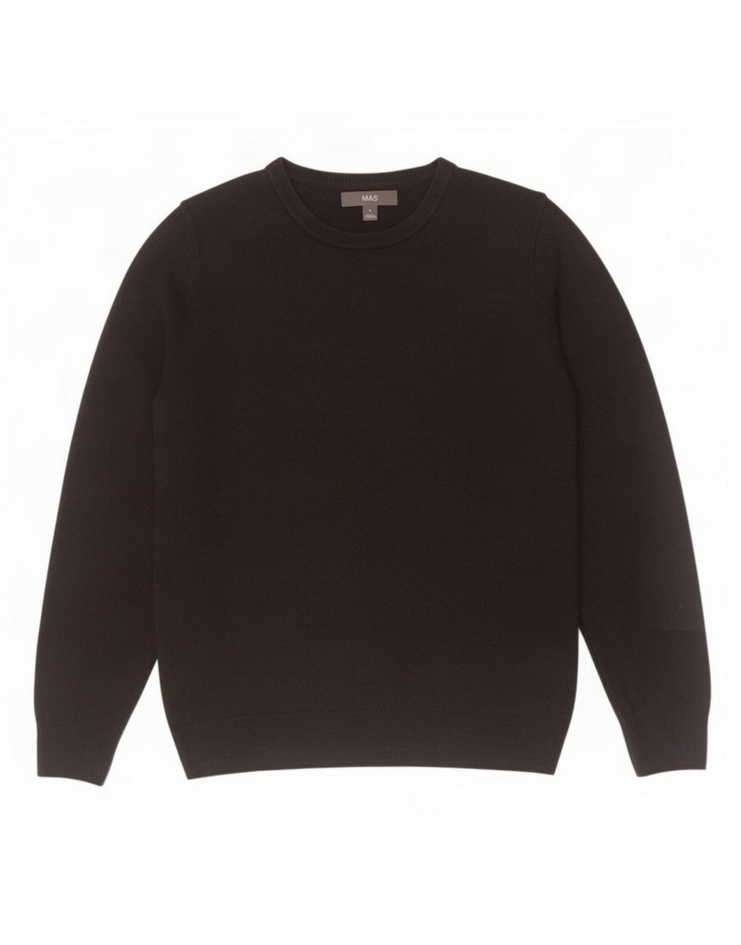 Marks & Spencer Herre sweater med rund hals, medium sort akryl
