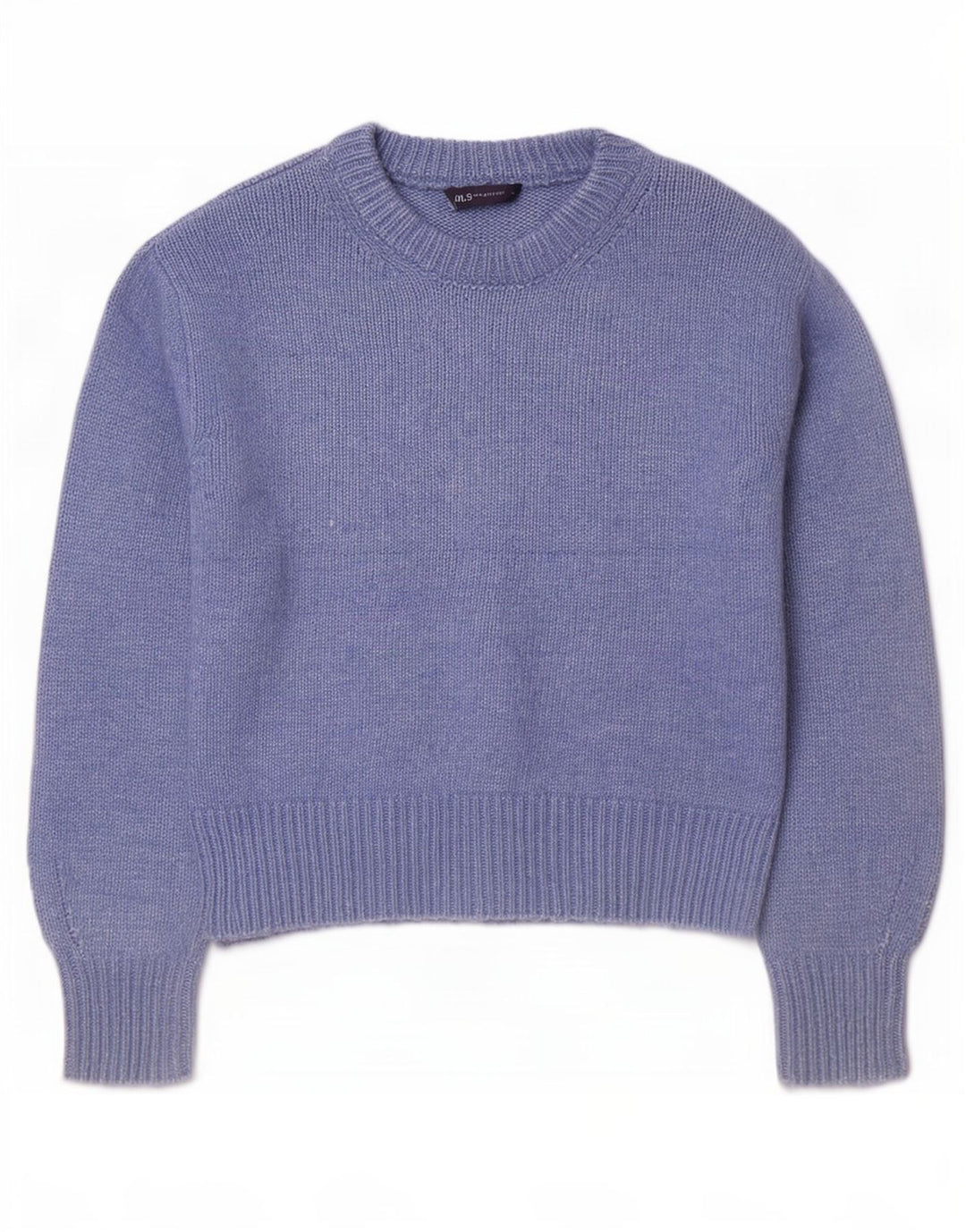 Marks & Spencer dame sweater med rund hals i overstørrelse UK 14 Medium Blue