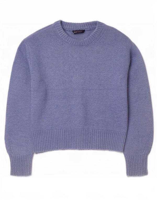 Marks & Spencer dame sweater med rund hals i overstørrelse UK 14 Medium Blue