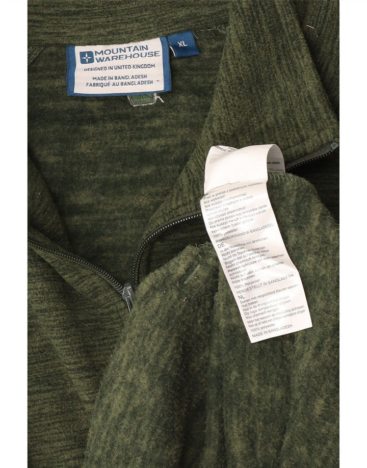 Mountain Warehouse Herre Fleecejakke UK 42 XL Grøn Flecked Polyester