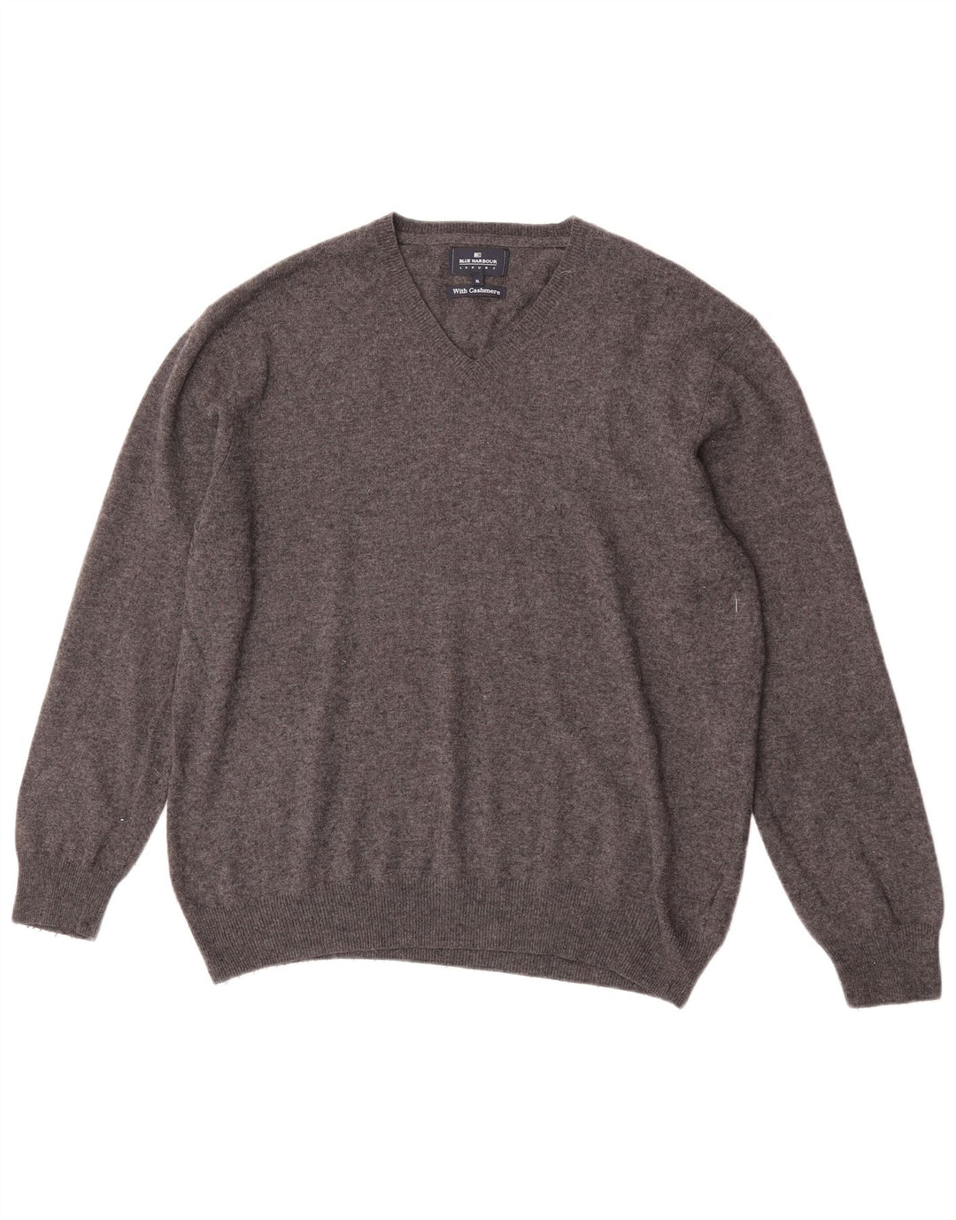 Marks & Spencer Herre Blue Harbor V-hals sweater XL Grå uld