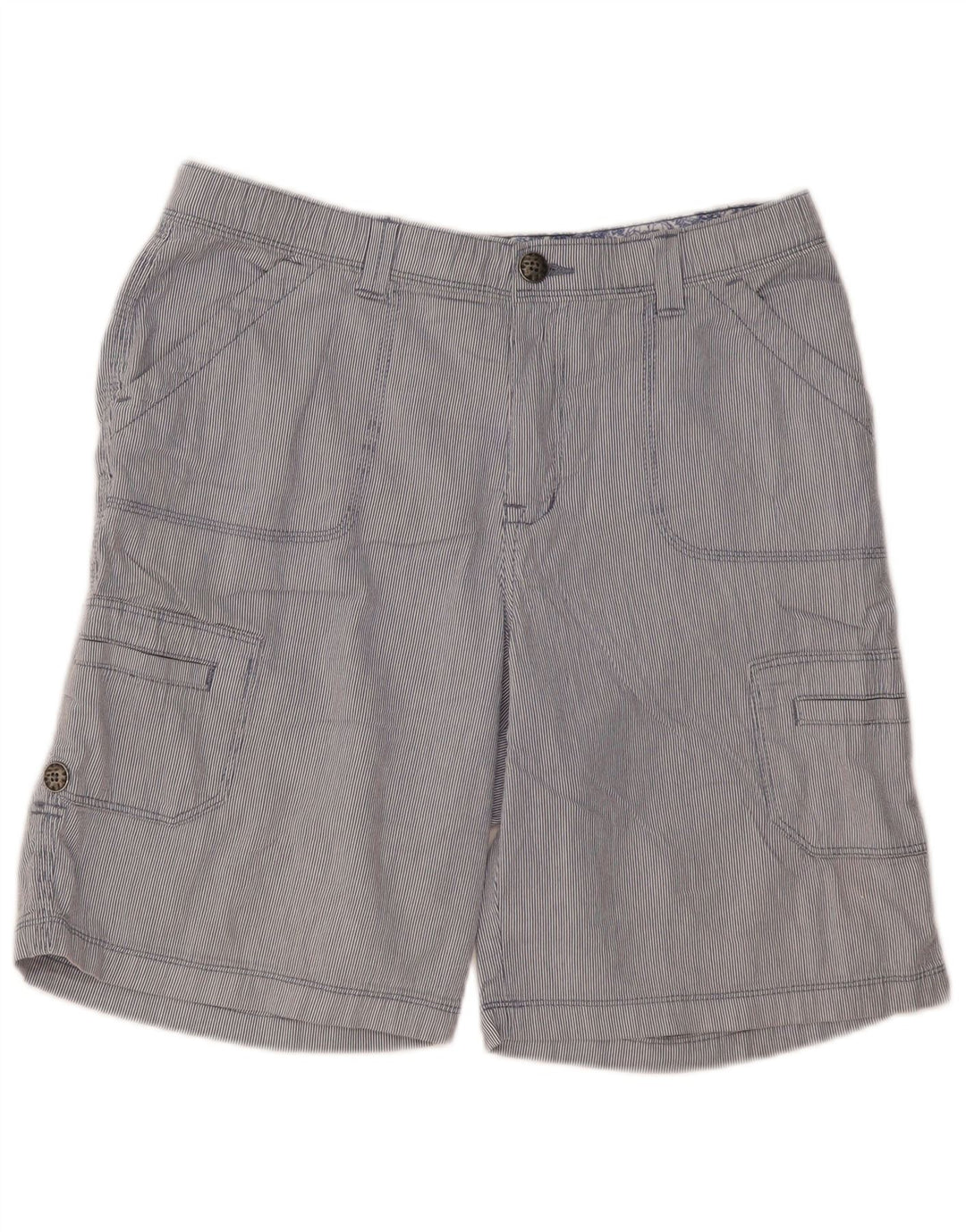 LEE Herre Cargo Shorts W32 Medium Blue Pinstripe