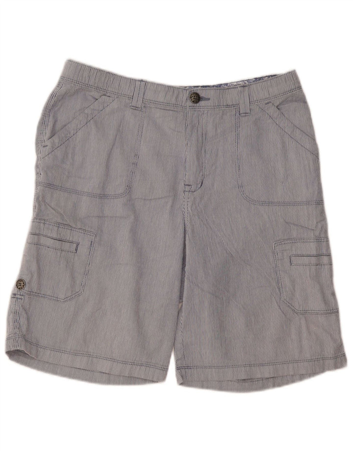 LEE Herre Cargo Shorts W32 Medium Blue Pinstripe