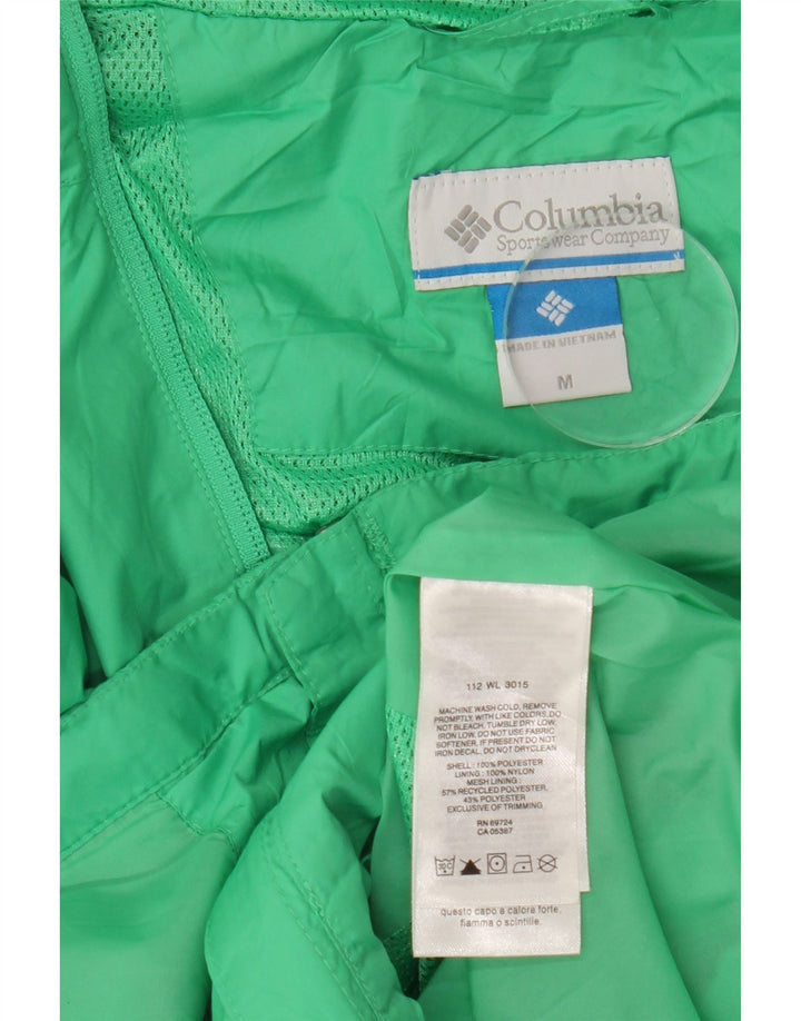 Columbia Regnjakke med hætte til kvinder UK 14 Medium Green Polyester