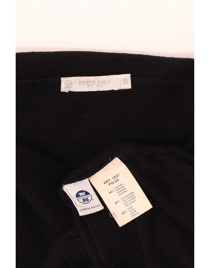 North Sails Dame Roll Neck Jumper Sweater UK 8 Small Black Angora