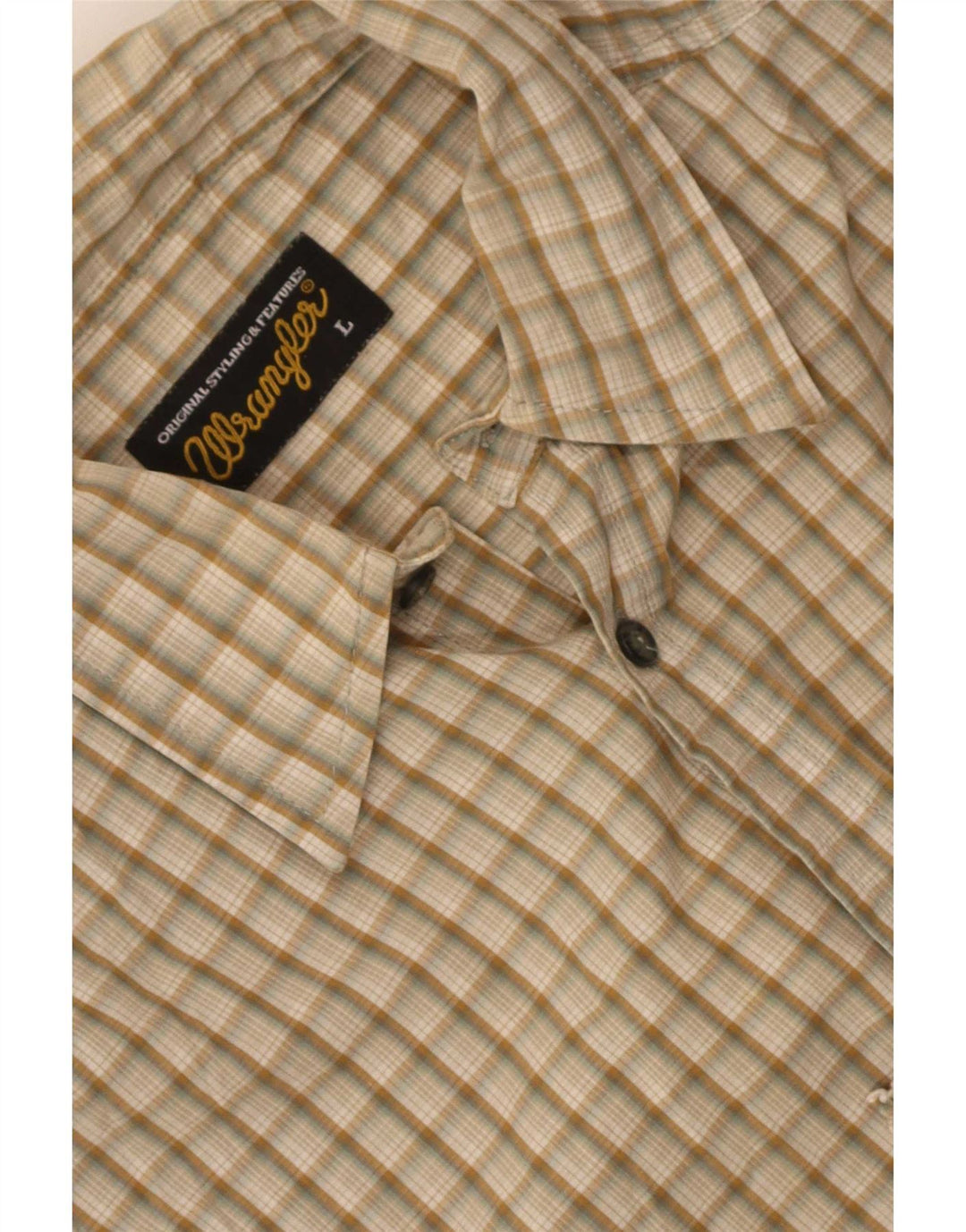 Wrangler herreskjorte stor beige ternet