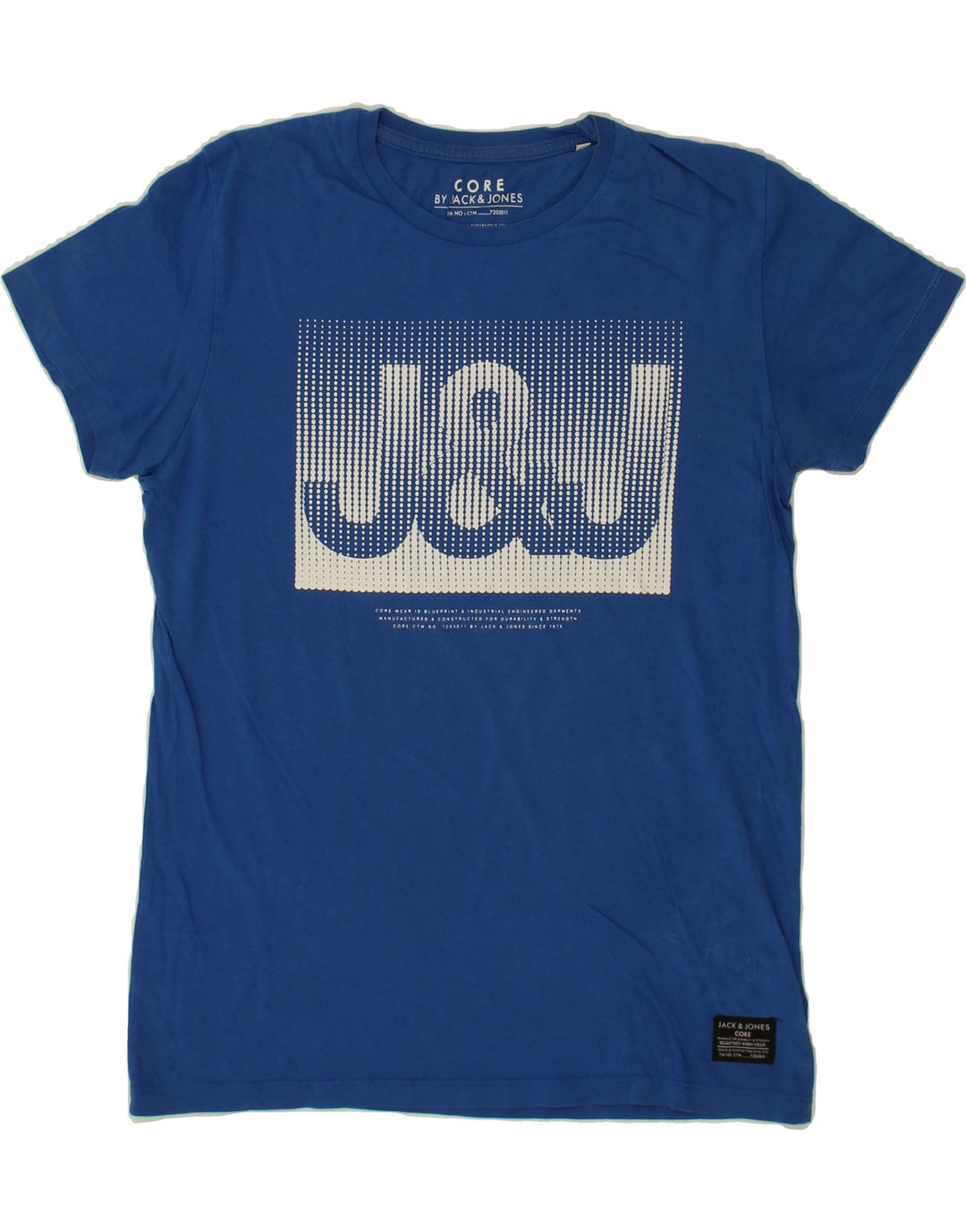 JACK & JONES Mens Graphic T-Shirt Top Small Navy Blue Cotton Vintage Jack & Jones and Second-Hand Jack & Jones from Messina Hembry 