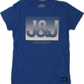 JACK & JONES Mens Graphic T-Shirt Top Small Navy Blue Cotton Vintage Jack & Jones and Second-Hand Jack & Jones from Messina Hembry 