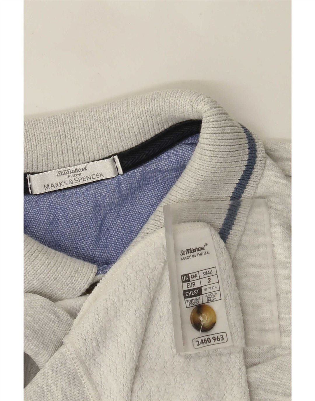 Marks & Spencer Herre St. Michael Sweatshirt Jumper Lille Grå Flecked